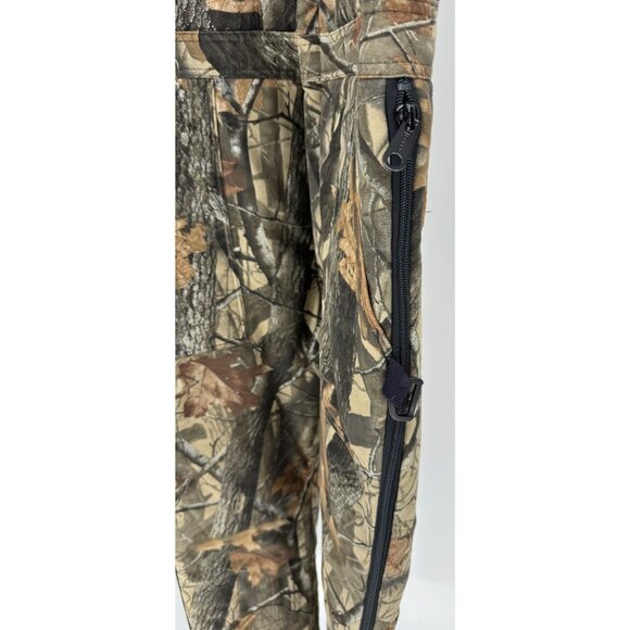 Hunters Camo Insulated Bib Overalls With Zippered Legs & Adjustable Straps - Picture 6 of 15